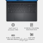 لپ تاپ 15.6 اینچی دل Dell 15 DC15250 Core 3-100U/8GB/512GB SSD/Intel UHD - Image 7